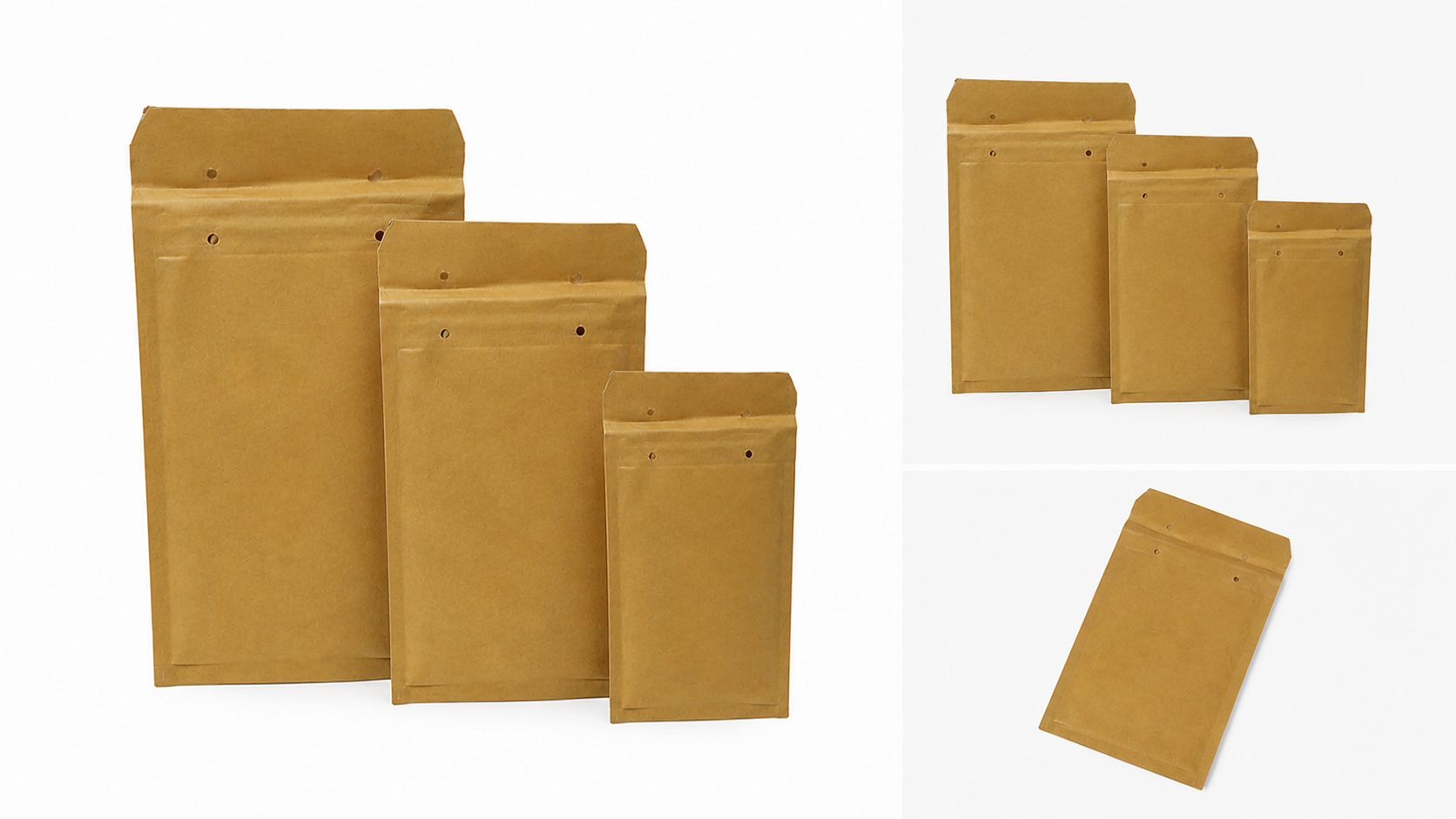 Luftpolstertaschen braun - DIN A5/A4/A3