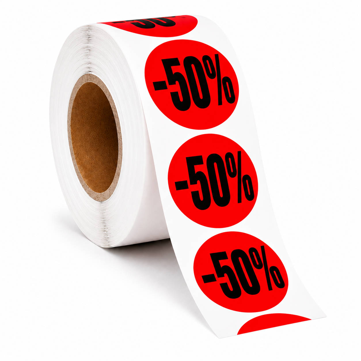 Haftetiketten leuchtrot - 50%