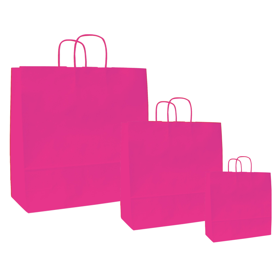 Papiertüten pink - Kordelgriff Papiertüten pink - Kordelgriff