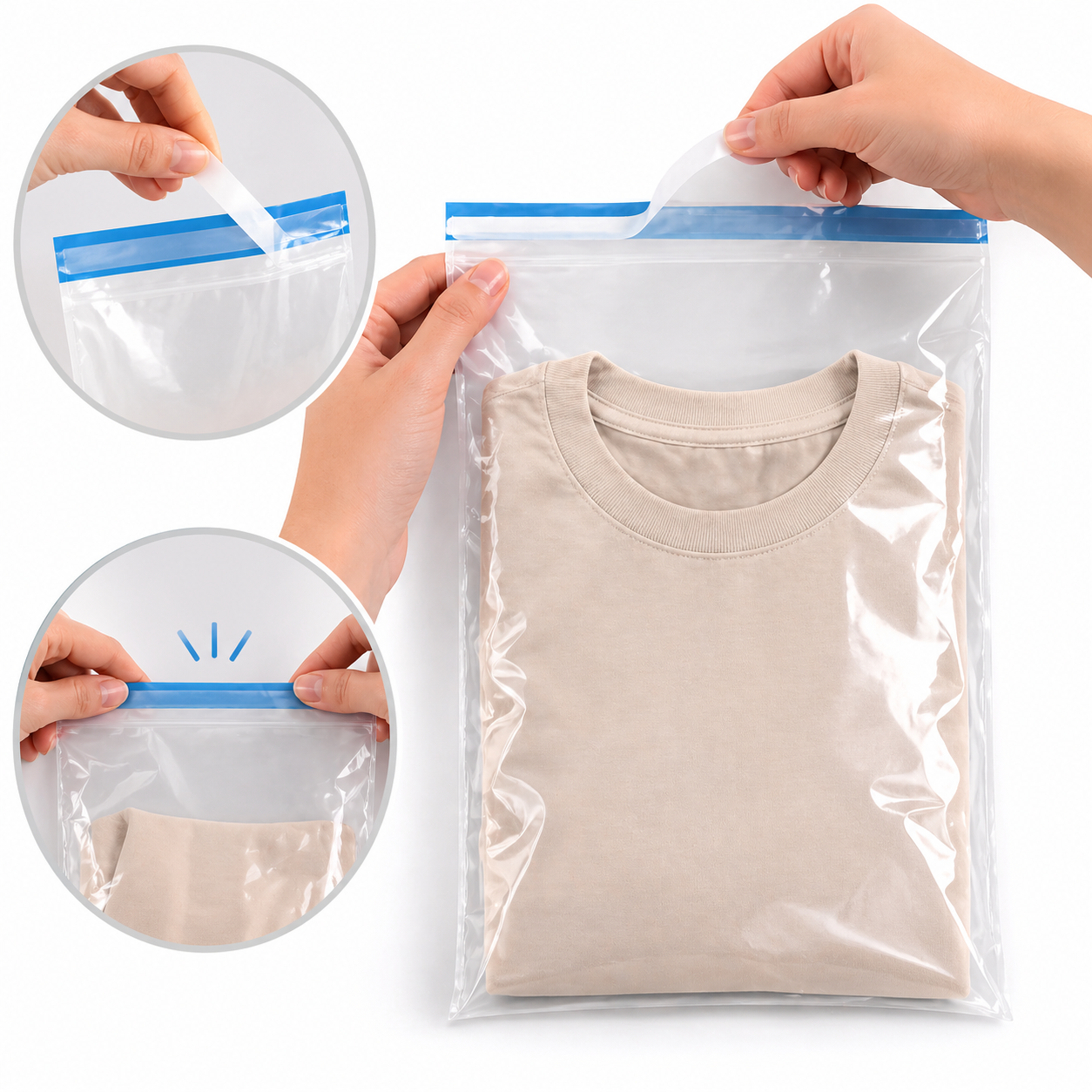 Adhäsionsverschlussbeutel