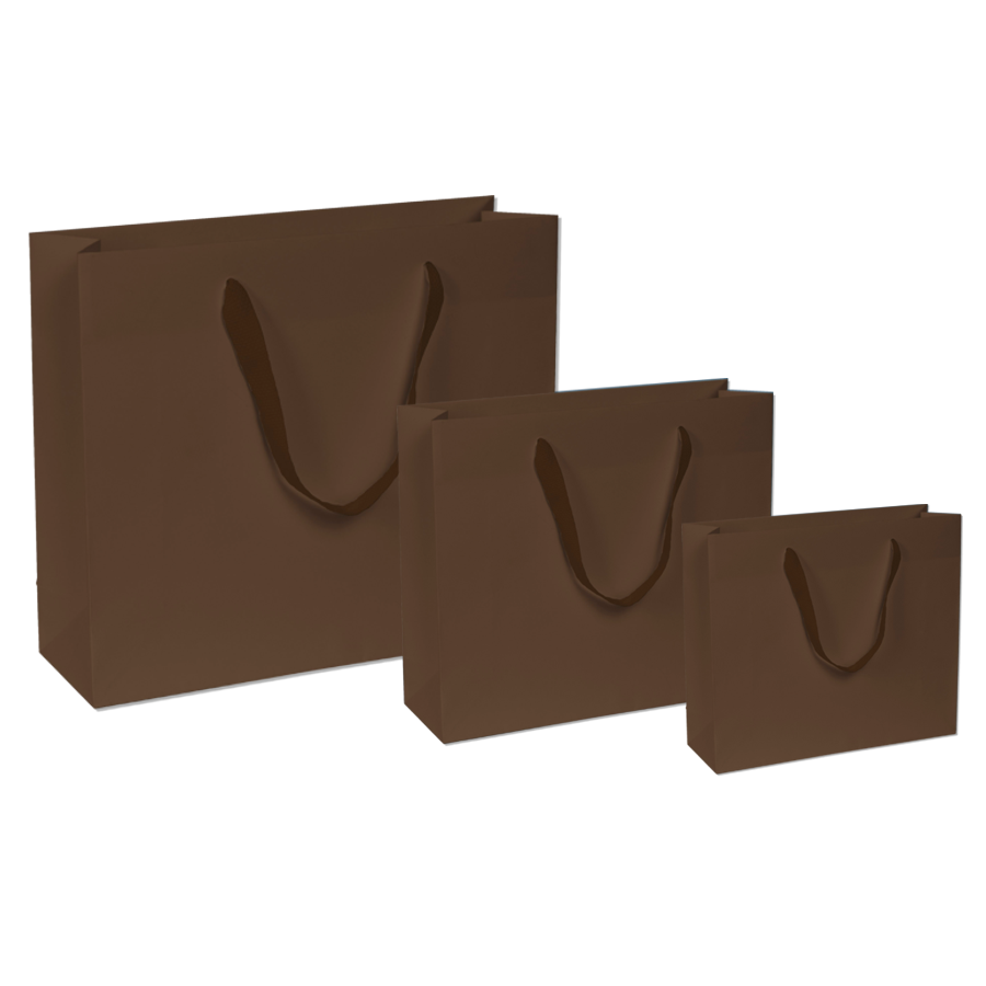 Papiertüten braun - Stoffband Papiertüten braun - Stoffband