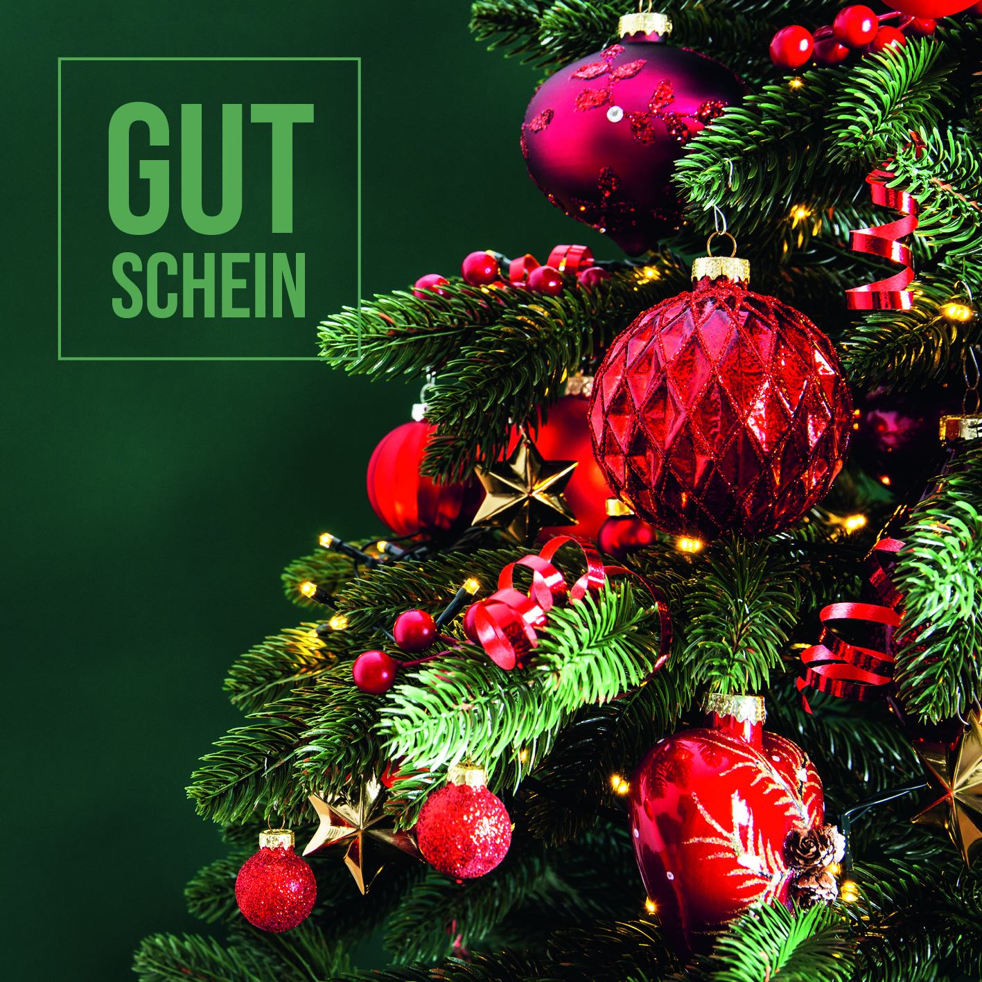 Gutscheine Weihnachten mit Kuvert - 12x12cm