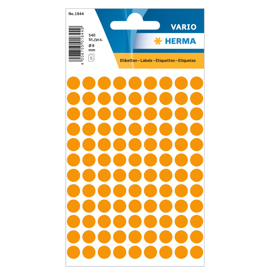 Farbpunkte leuchtorange Ø 8mm, 1844 Farbpunkte leuchtorange Ø 8mm, 1844