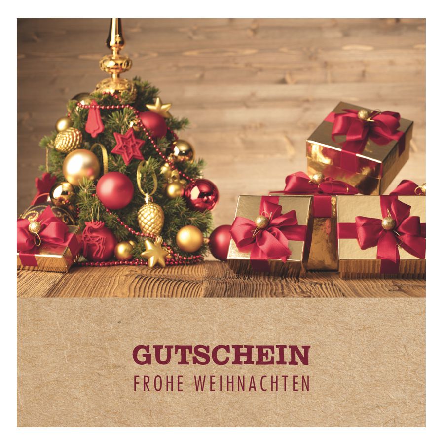 Gutscheine Weihnachten mit Kuvert - 12x12cm