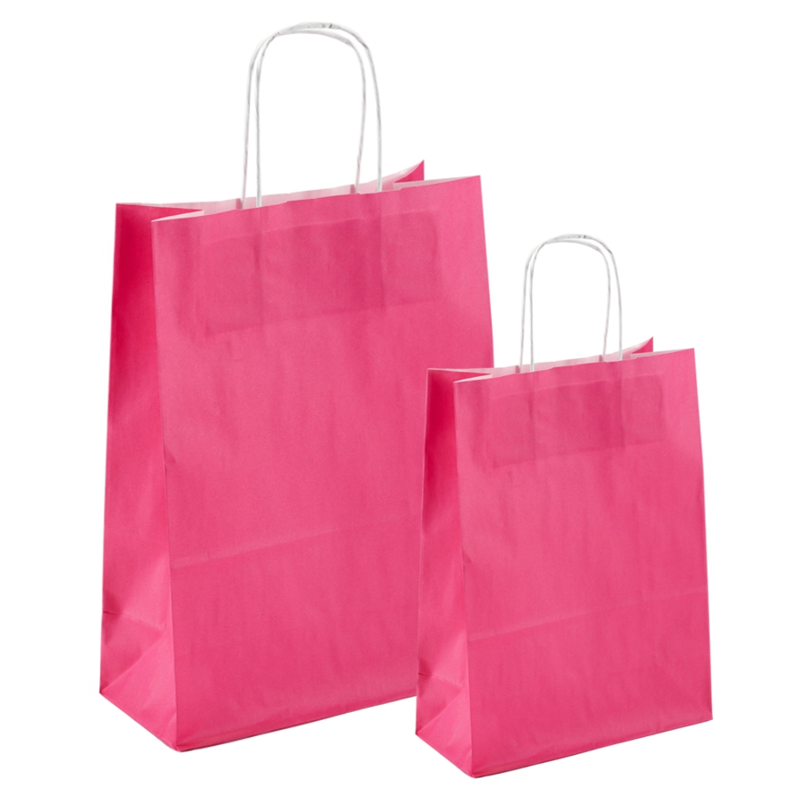 Papiertüten pink - Kordelgriff Papiertüten pink - Kordelgriff