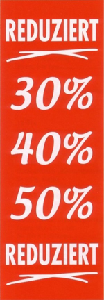 Langbahnplakat Reduziert 20%-50%