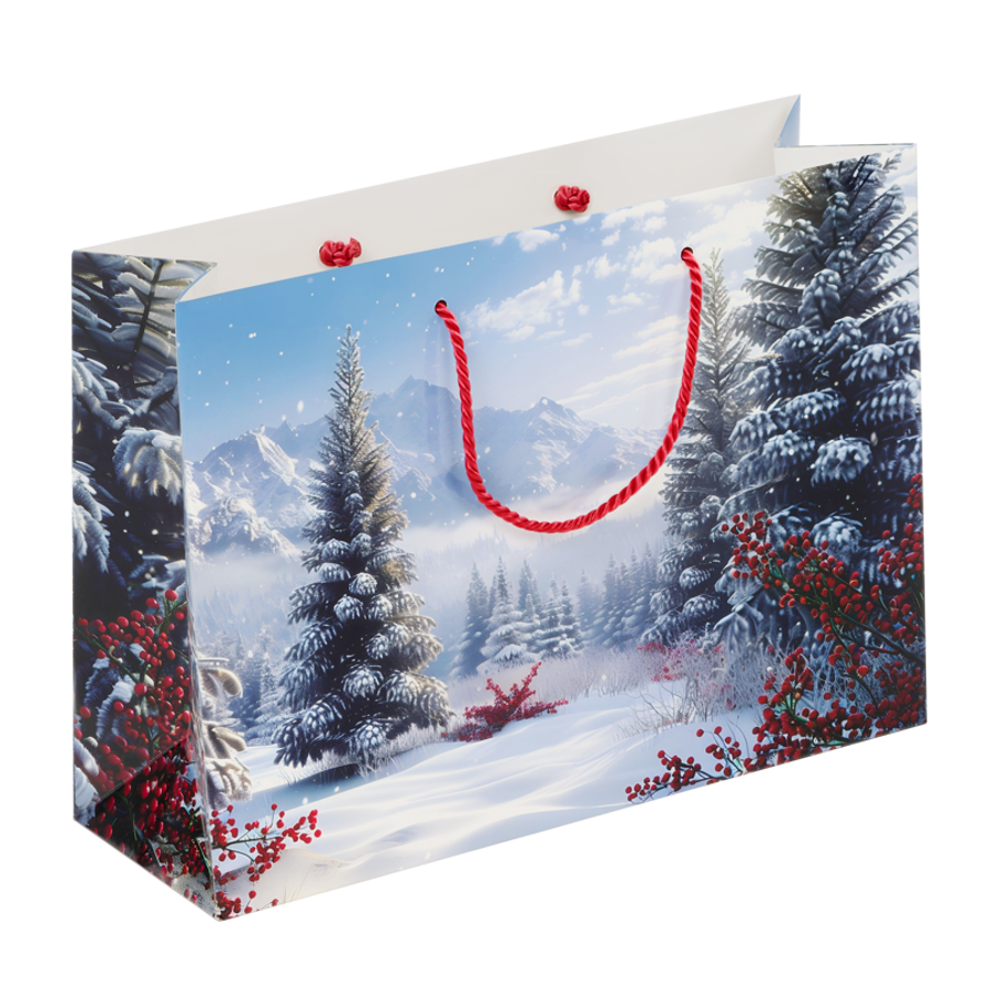 Papiertüten Winter - Stoffband Papiertüten Winter - Stoffband