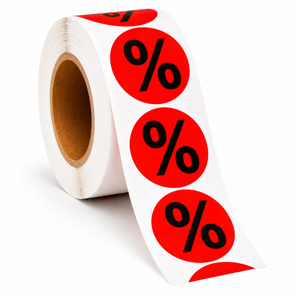 Haftetiketten leuchtrot - %