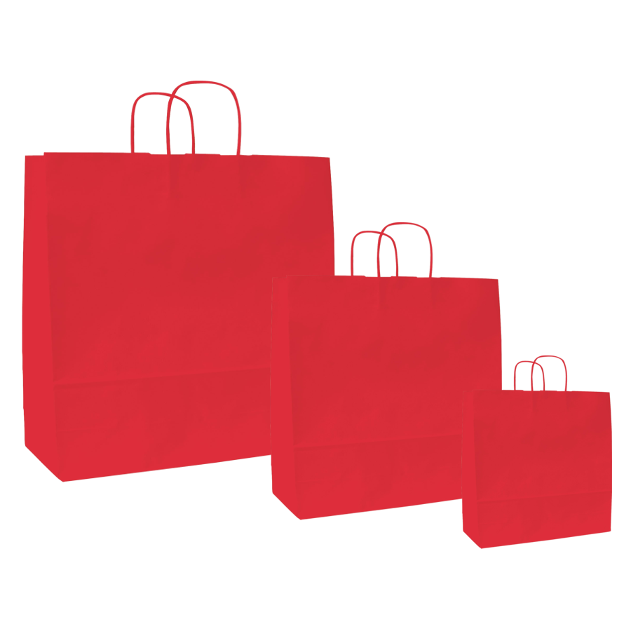 Papiertüten rot - Kordelgriff Papiertüten rot - Kordelgriff
