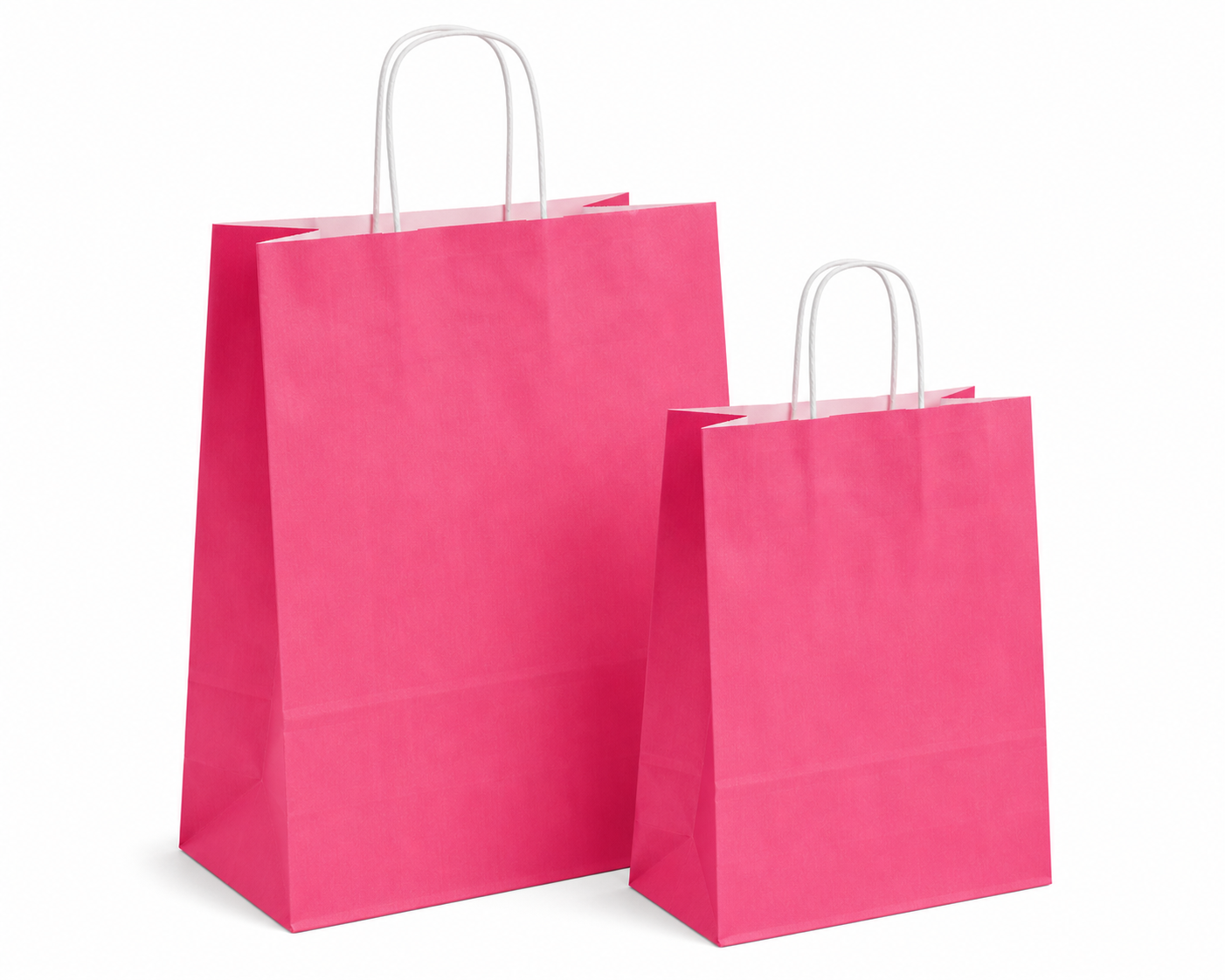 Papiertüten pink - Kordelgriff