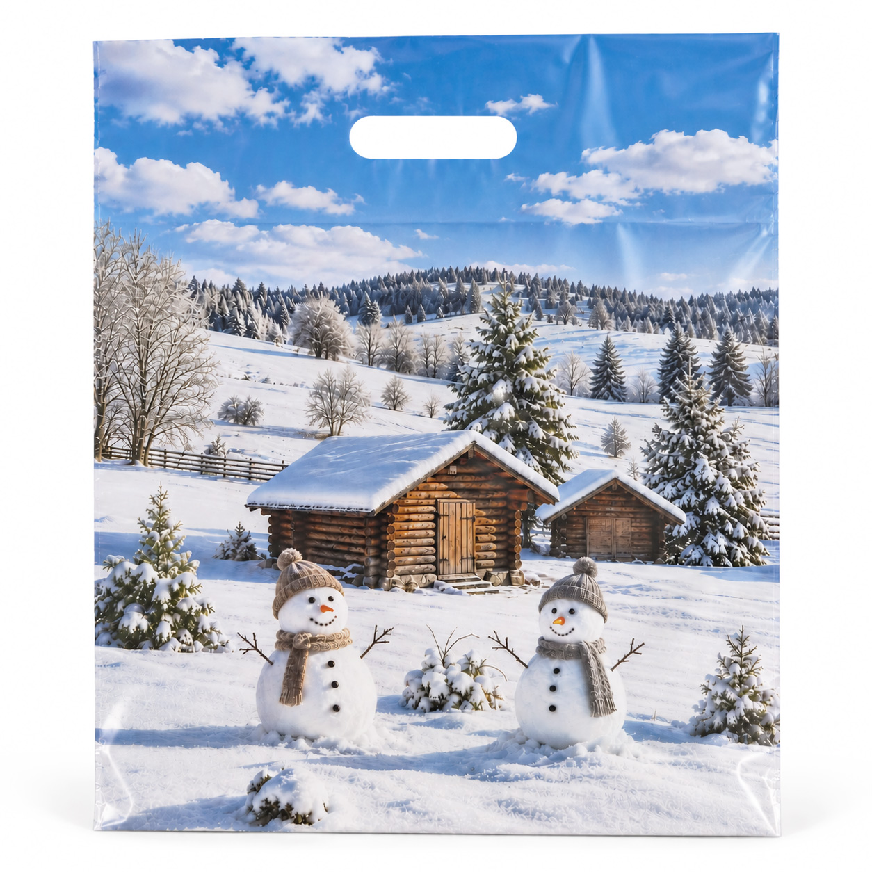 PE-Tragetaschen Winterlandschaft