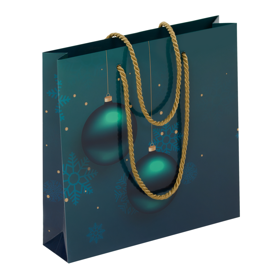 Papiertüten Weihnachtskugeln - Stoffband Papiertüten Weihnachtskugeln - Stoffband