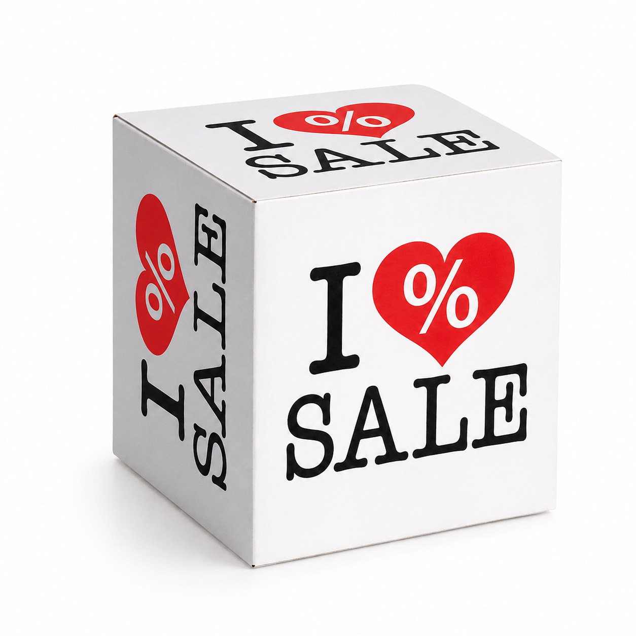 Dekorationswürfel I Love Sale