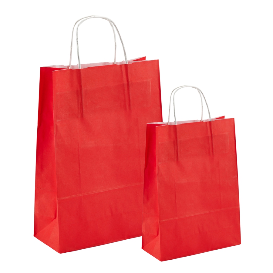 Papiertüten rot - Kordelgriff Papiertüten rot - Kordelgriff