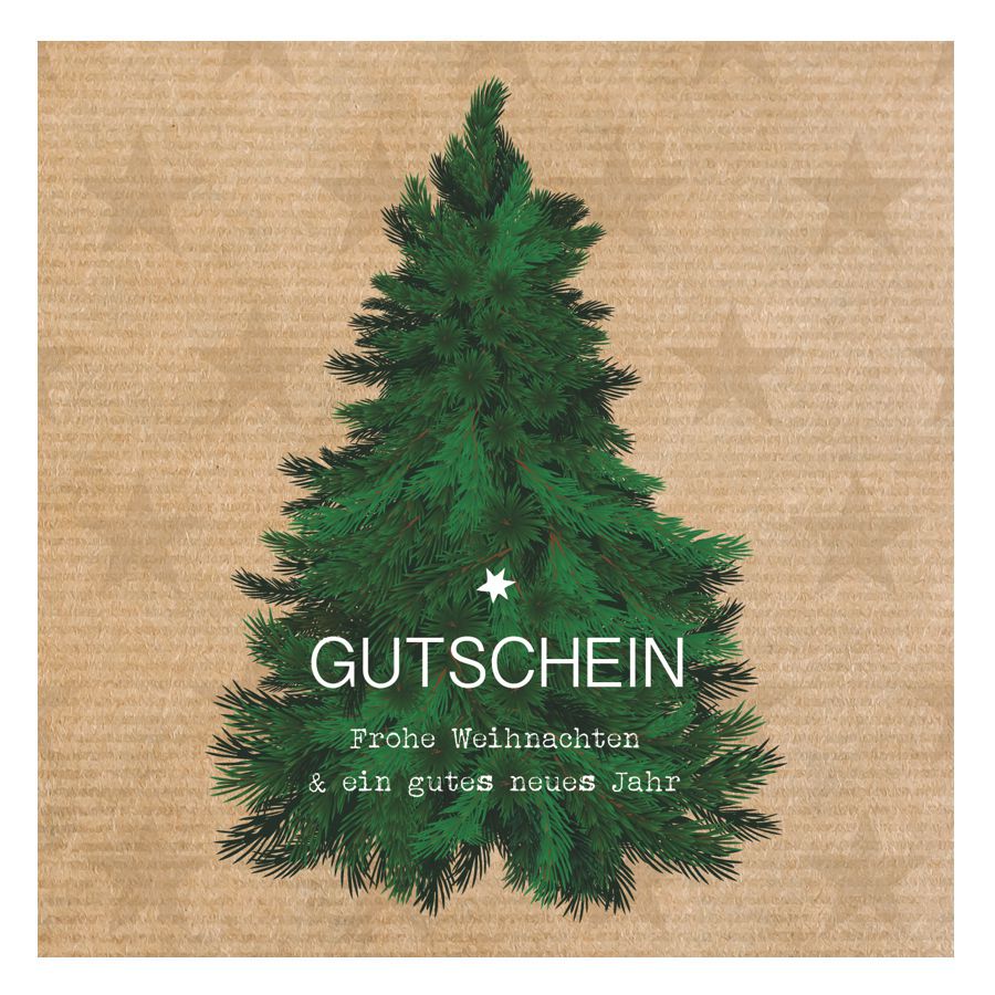Gutscheine Weihnachten mit Kuvert - 12x12cm