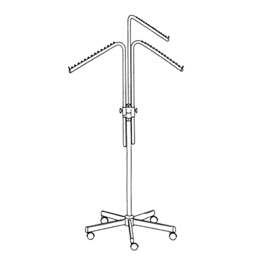 Abhängeständer verchromt - dreifach Abhängeständer verchromt - dreifach