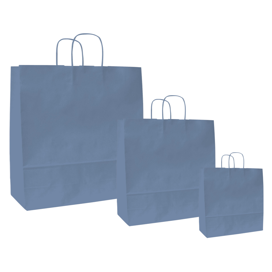 Papiertüten hellblau - Kordelgriff Papiertüten hellblau - Kordelgriff