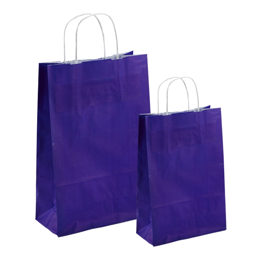 Papiertüten blau - Kordelgriff Papiertüten blau - Kordelgriff