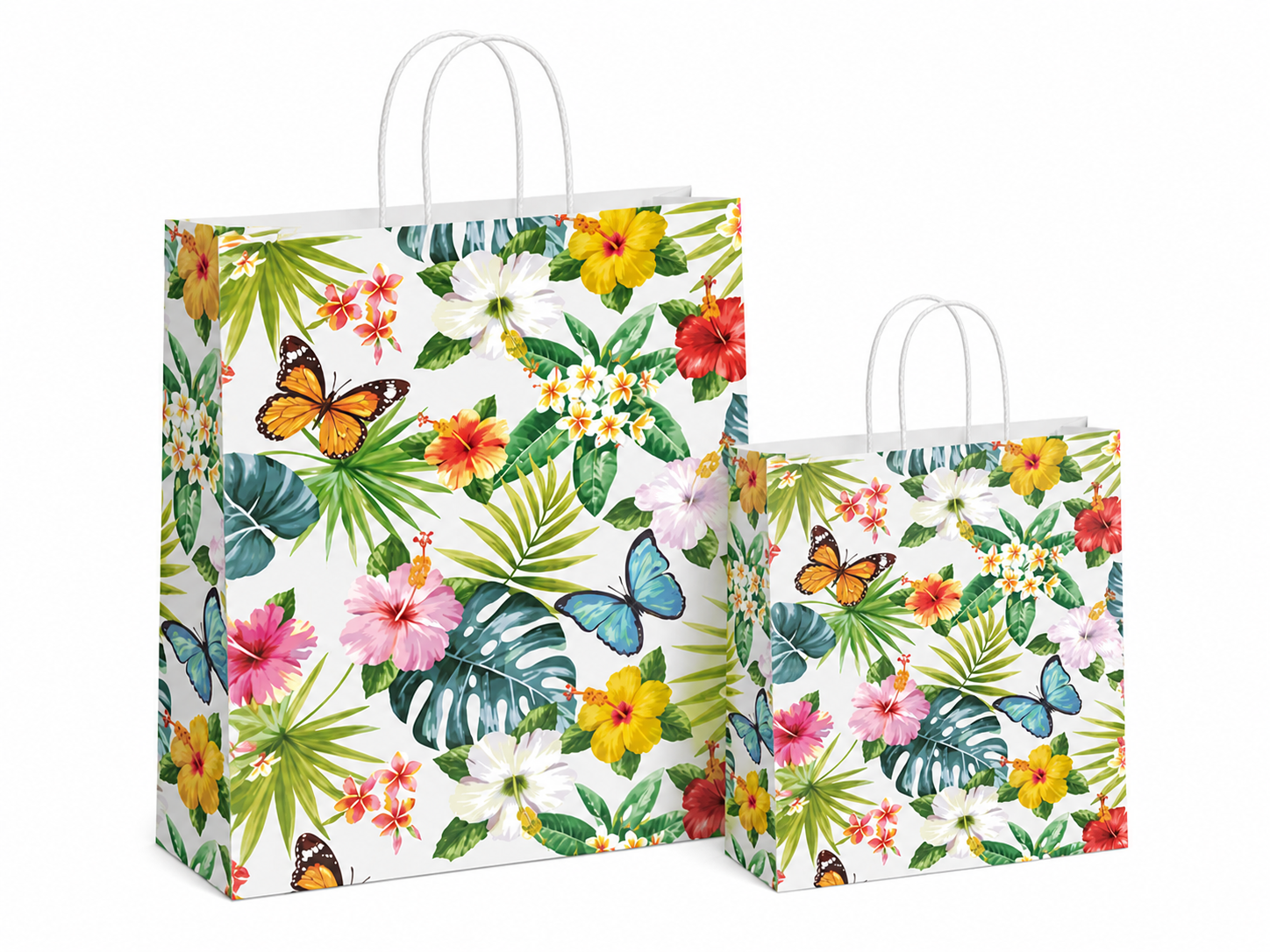 Papiertüten Tropical - Kordelgriff