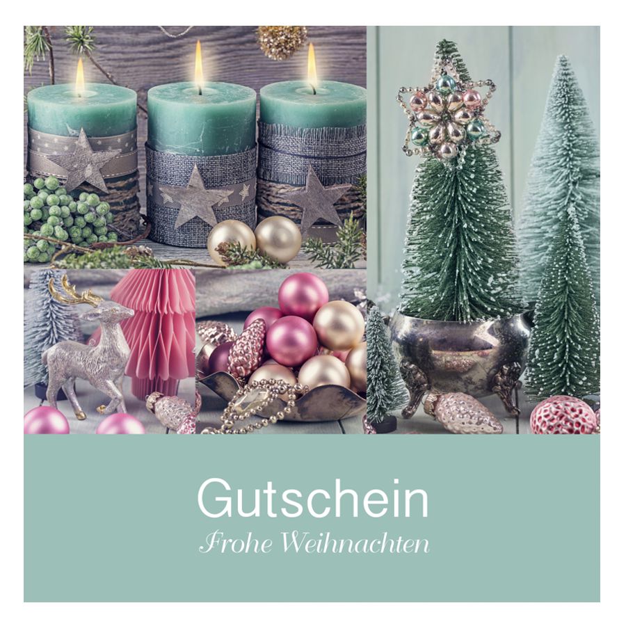 Gutscheine Weihnachten mit Kuvert - 12x12cm
