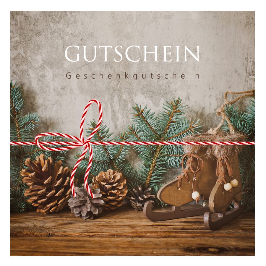 Gutscheine Weihnachten mit Kuvert - 12x12cm