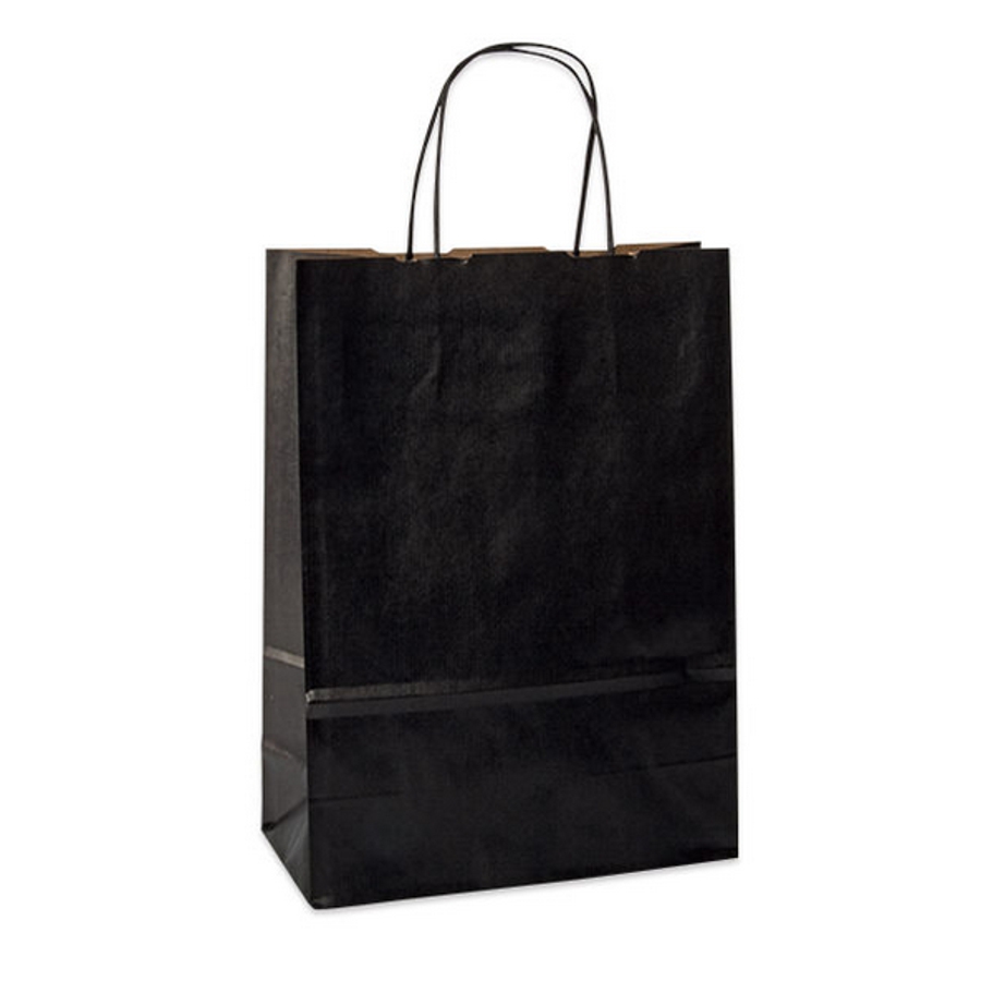 Papiertüten schwarz - Kordelgriff Papiertüten schwarz - Kordelgriff