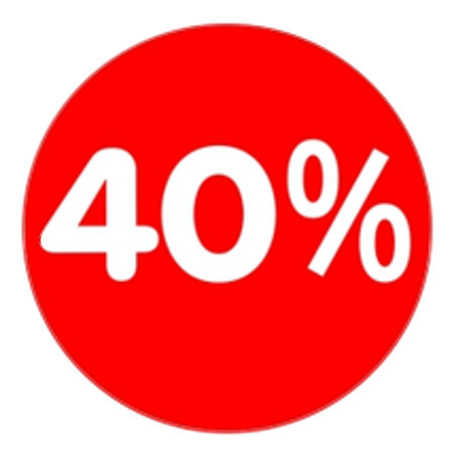 Ankleber 40 % rund
